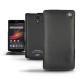 レザーケース Sony Xperia UL  - Noir ( Nappa - Black ) 