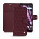 Capa em pele Sony Xperia XZ3 - Lie de vin - Couture ( Pantone 5115C ) 