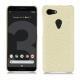 Coque cuir Google Pixel 3 - Ivoire ( Sleek P C12 - White ) 