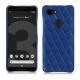 レザーケース Google Pixel 3 - Bleu océan - Couture ( Nappa - Pantone 293C ) 