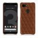 レザーケース Google Pixel 3 - Marron - Couture ( Nappa - Pantone 1615C ) 