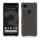 Coque cuir Google Pixel 3 - Anthracite - Couture ( Pantone 424C ) 