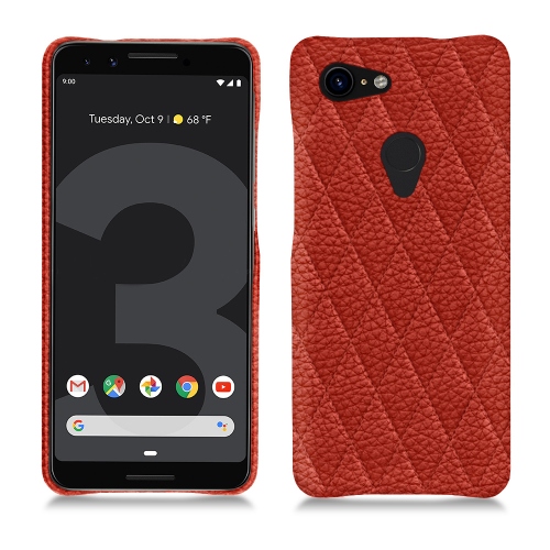 Lederschutzhülle Google Pixel 3Papaye - Couture ( Pantone #b54317 ) 