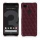 Coque cuir Google Pixel 3 - Lie de vin - Couture ( Pantone 5115C ) 