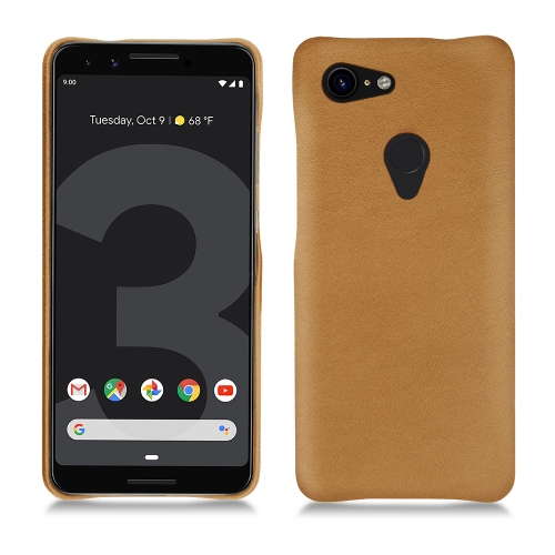 Capa em pele Google Pixel 3Castan esparciate ( Pantone #824F2A )