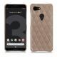 Coque cuir Google Pixel 3 - Taupe vintage - Couture