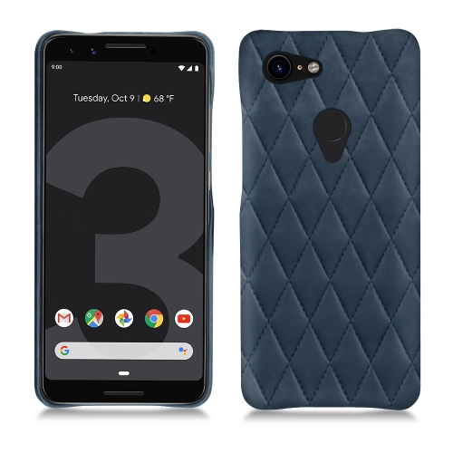 硬质真皮保护套 Google Pixel 3Jean vintage - Couture ( Pantone #2f414f  ) 