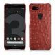 Coque cuir Google Pixel 3 - Autruche ciliegia
