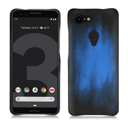 Google Pixel 3 leather caseBleu Patine