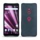 Coque cuir Sony Xperia XZ3 - Jean vintage ( Roughtcut - Pantone 285U  ) 