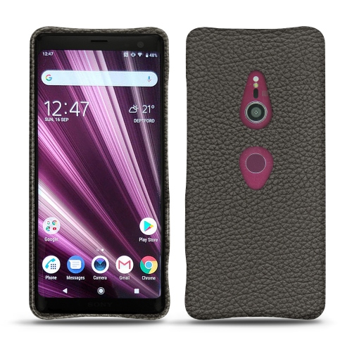 Sony Xperia XZ3 leather caseAnthracite ( Pantone #41403c ) 