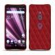 Coque cuir Sony Xperia XZ3 - Rouge - Couture ( Nappa - Pantone 199C ) 