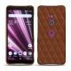 Custodia in pelle Sony Xperia XZ3 - Marron - Couture ( Nappa - Pantone 1615C ) 