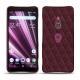 Sony Xperia XZ3 leather cover - Lie de vin - Couture ( Pantone 5115C ) 