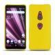 Sony Xperia XZ3 leather cover - Jaune fluo