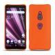 Sony Xperia XZ3 leather cover - Orange fluo