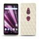 硬质真皮保护套 Sony Xperia XZ3 - Blanc escumo - Couture