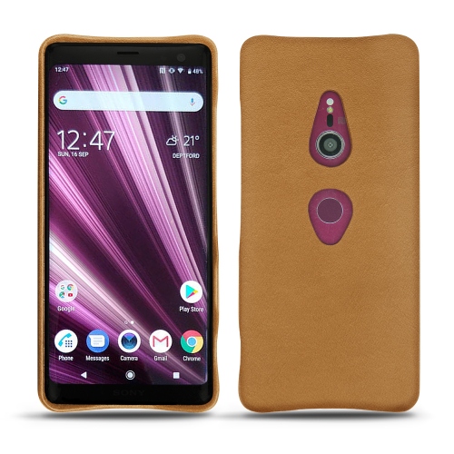 Custodia in pelle Sony Xperia XZ3Castan esparciate ( Pantone #824F2A )