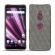 Sony Xperia XZ3 leather cover - Acier vintage - Couture