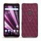 Coque cuir Sony Xperia XZ3 - Prune vintage - Couture