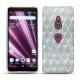 Capa em pele Sony Xperia XZ23 - Platinium - Couture