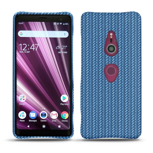 硬质真皮保护套 Sony Xperia XZ3Abaca ishia ( Pantone #395775 ) 