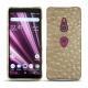Sony Xperia XZ3 leather cover - Autruche desert