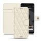 Housse cuir Google Pixel 3 - Blanc - Couture ( Bologna - White ) 