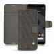 Housse cuir Google Pixel 3 - Anthracite - Couture ( Pantone 424C ) 