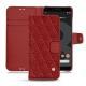 Housse cuir Google Pixel 3 - Tomate - Couture ( Pantone 187C ) 