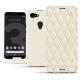Housse cuir Google Pixel 3 - Blanc - Couture ( Bologna - White ) 