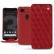 Google Pixel 3 leather case - Rouge - Couture ( Nappa - Pantone 199C ) 