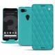 Custodia in pelle Google Pixel 3 - Bleu fluo - Couture