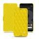 Housse cuir Google Pixel 3 XL - Jaune fluo - Couture