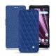 硬质真皮保护套 Sony Xperia XZ3 - Bleu océan - Couture ( Nappa - Pantone 293C ) 