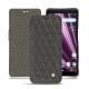 Housse cuir Sony Xperia XZ3 - Anthracite - Couture ( Pantone 424C ) 