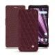 Custodia in pelle Sony Xperia XZ3 - Lie de vin - Couture ( Pantone 5115C ) 