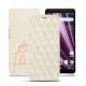 Housse cuir Sony Xperia XZ3 - Blanc escumo - Couture