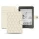 レザーケース Amazon Kindle Paperwhite (2018) - Blanc - Couture ( Bologna - White ) 