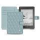 レザーケース Amazon Kindle Paperwhite (2018) - Bleu ciel - Couture ( Nappa - Pantone 277C ) 