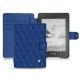 Housse cuir Amazon Kindle Paperwhite (2018) - Bleu océan - Couture ( Nappa - Pantone 293C ) 
