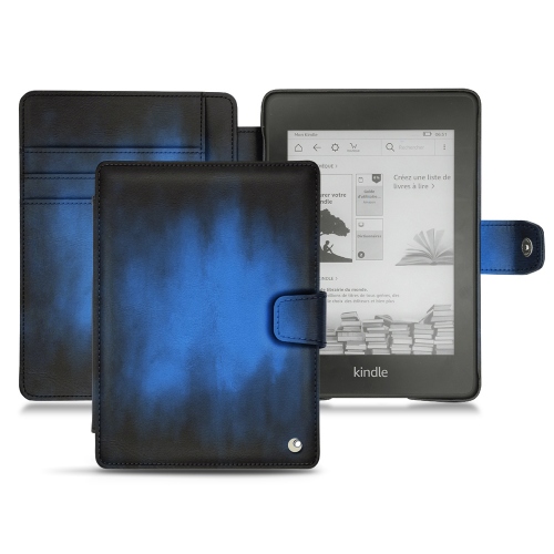 Capa em pele Amazon Kindle Paperwhite (2018)Bleu Patine