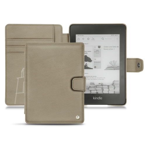 硬质真皮保护套 Amazon Kindle Paperwhite (2018)Darboun sabla ( Pantone #BCB1A1 )