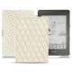 Funda de piel Amazon Kindle Paperwhite (2018) - Blanc - Couture ( Bologna - White ) 
