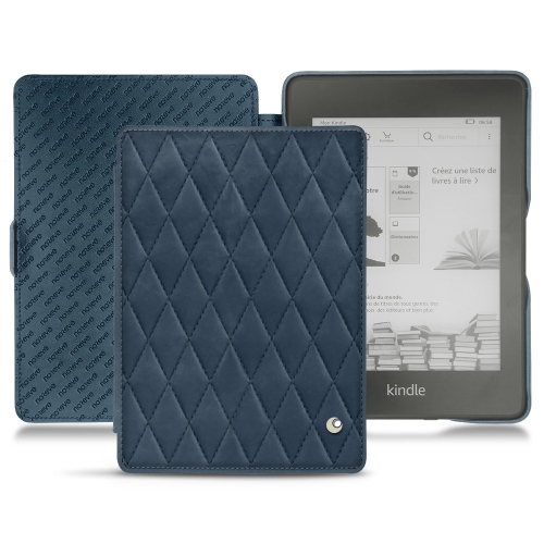 Amazon Kindle Paperwhite (2018) leather caseJean vintage - Couture ( Pantone #2f414f  ) 