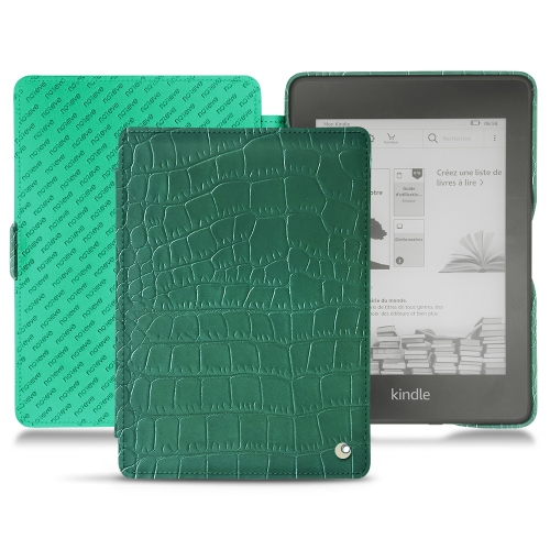 Funda de piel Amazon Kindle Paperwhite (2018)Crocodile pino ( Pantone #173F35 ) 