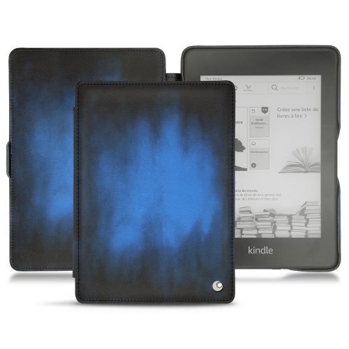 硬质真皮保护套 Amazon Kindle Paperwhite (2018)Bleu Patine