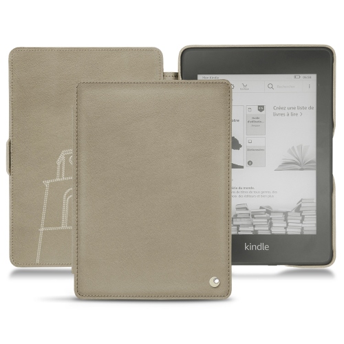 硬质真皮保护套 Amazon Kindle Paperwhite (2018)Darboun sabla ( Pantone #BCB1A1 )