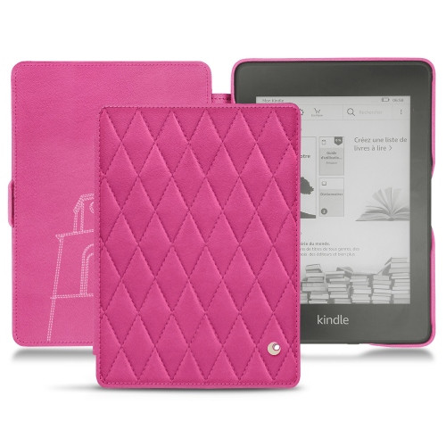 Housse cuir Amazon Kindle Paperwhite (2018) : Housse et coque en cuir pour Liseuses et tablettes sur NoreveRose BB - Couture ( Pantone #DB599F )