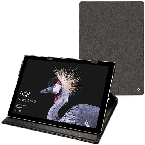 Microsoft Surface Pro 6 leather caseAnthracite ( Pantone #41403c ) 